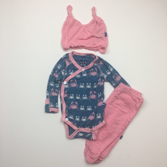 Kickee Pants Other - Kickee Pants Crab Kimono Onsie Set